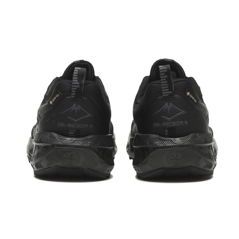 亚瑟士(ASICS)男子专业级GORE-TEX防水透气跑步鞋黑灰拼色户外运高清大图