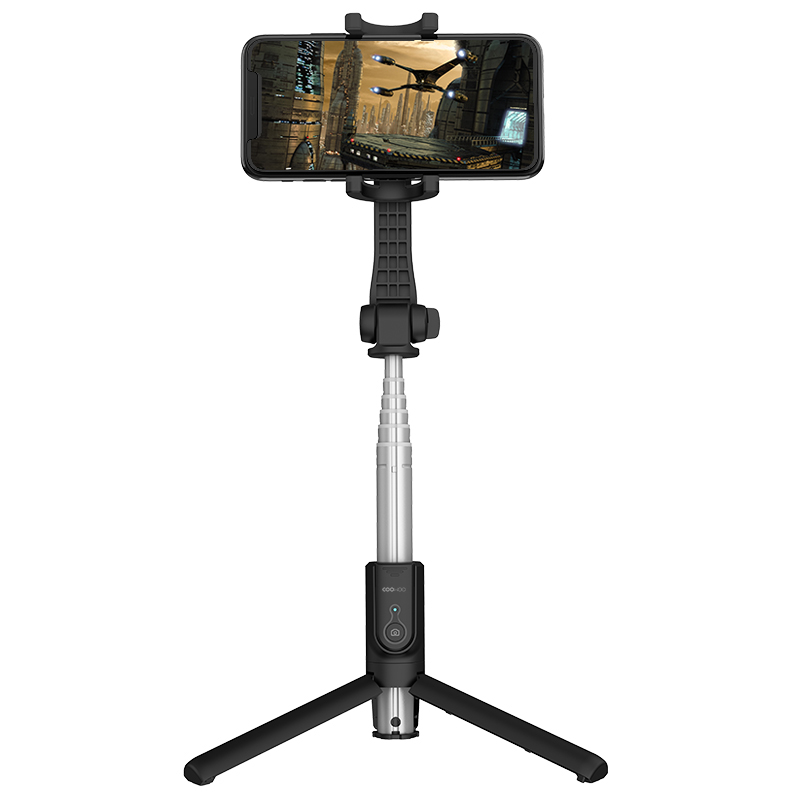 COOWOO WS-20001 一体式多功能 直播拍照 蓝牙自拍杆 黑色