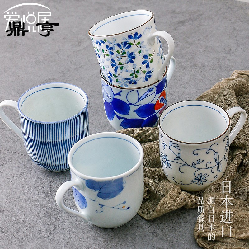 鼎亨日本进口马克杯咖啡杯日式陶瓷杯茶杯和风随手杯茶水杯290ML