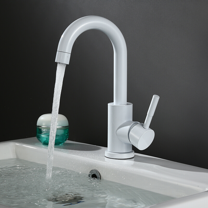 白色厨房旋转水龙头欧式304不锈钢洗菜盆仿古台盆水冷热龙头波迷娜