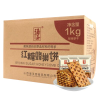 海玉休闲饼干酥薄脆芝麻焦糖早餐饼干休闲零食红糖小脆红糖芝麻蜂巢饼1kg*1箱