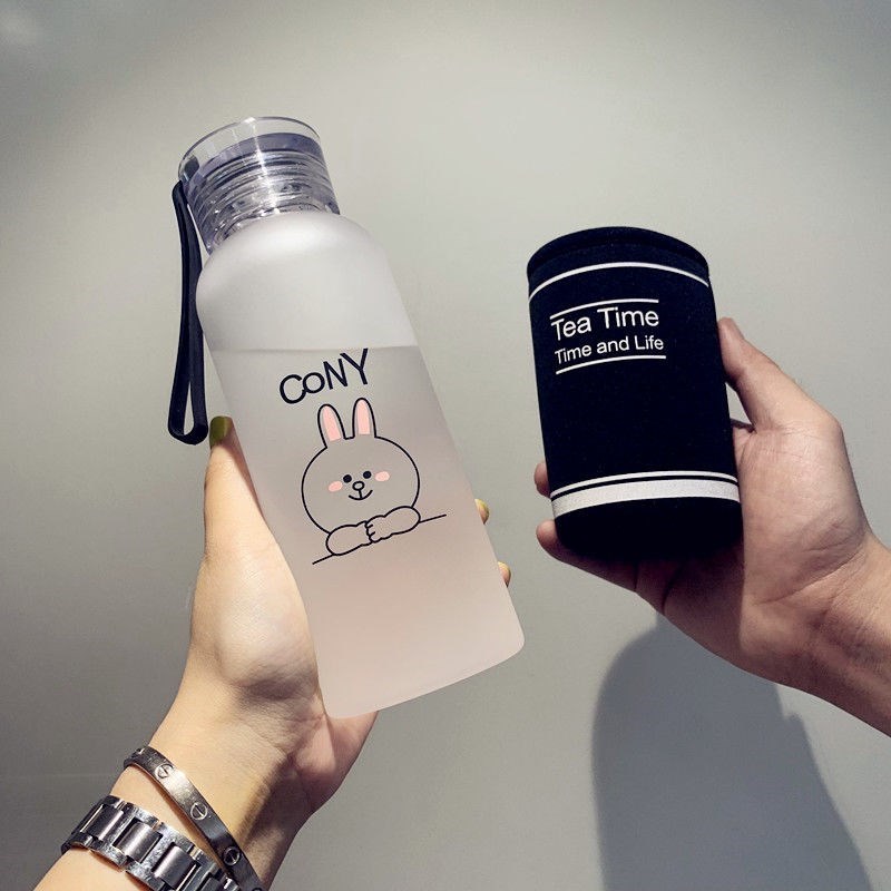 水杯塑料女高颜值网红杯子女生日系简约ins实用男士潮流女士学生磨砂