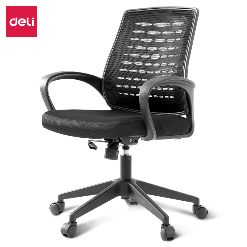 得力(deli)办公椅电脑椅靠背转椅 特色椅背+逍遥后仰 4901