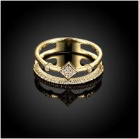 R120 Fashion Women 18K Gold Plated Rings 彩金女气质戒指环