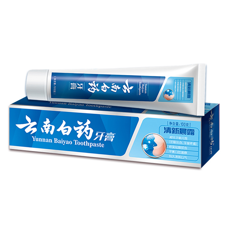 云南白药(YUNNAN BAIYAO)牙膏益优清新口气清新晨露100g