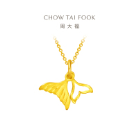 周大福 美人鱼尾 足金黄金吊坠计价(工费:120元) EOF262