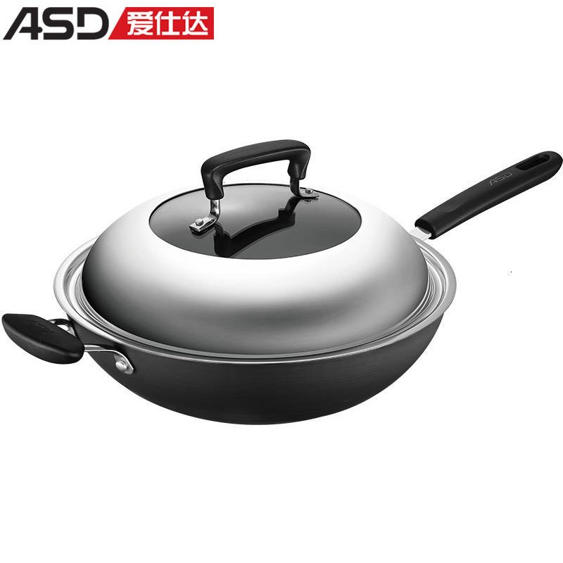 爱仕达asd炒锅大翻炒硬氧无涂层炒菜锅cl32m4q