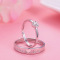 奥沃姿 2018新款S925纯银戒指 情侣对戒forever love订婚求婚七夕情人节礼物戒指 银色