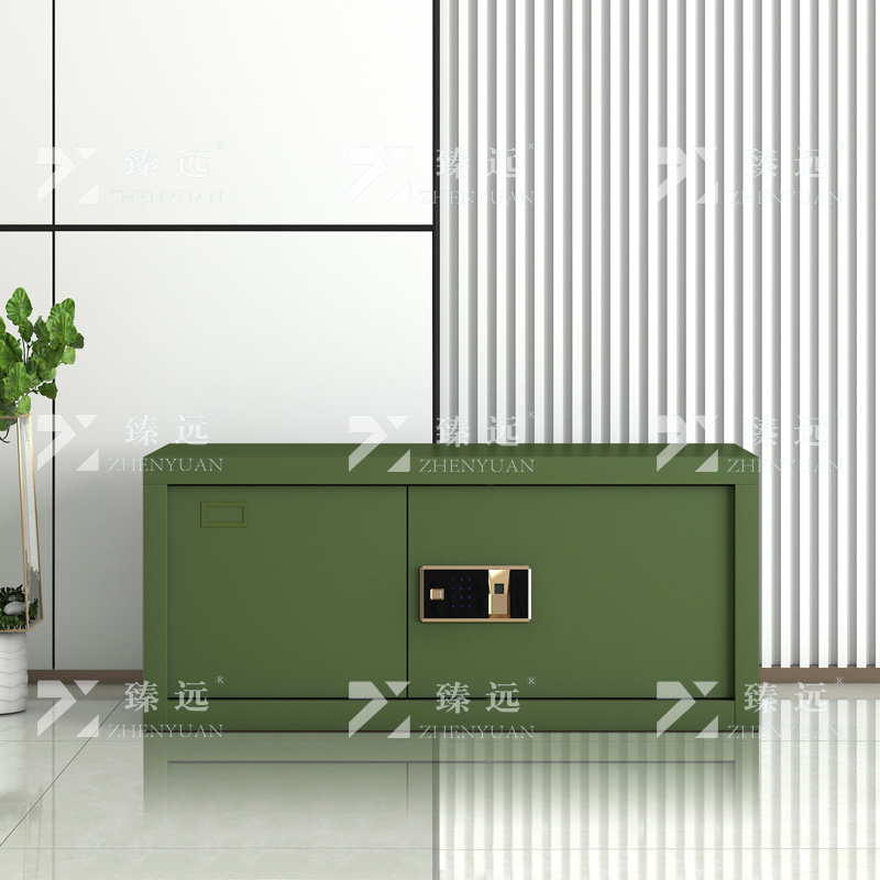 臻远 ZYJJ-80089 保密柜 顶柜绿色纹指纹锁 长900*宽420*高400mm 单位:1台