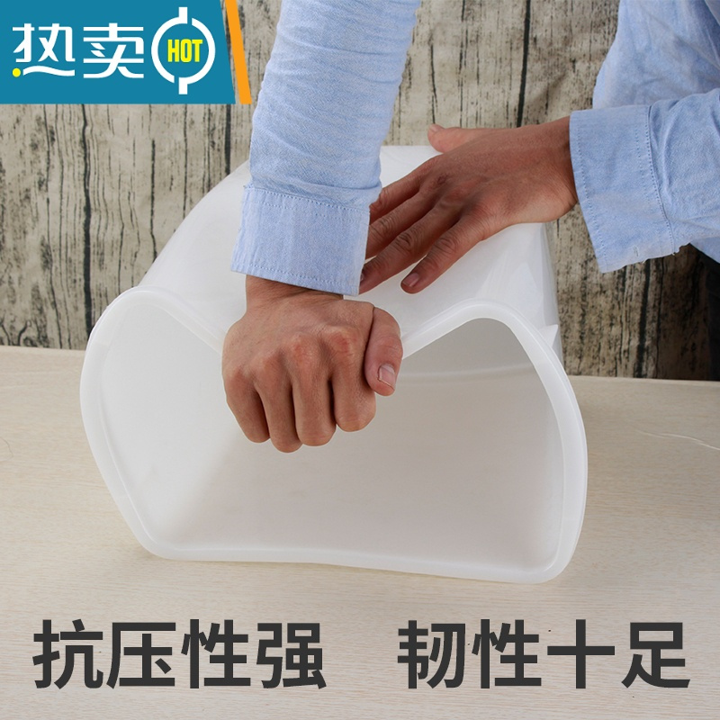 敬平加厚塑料带盖奶茶糖水桶小号长方形商用冷饮塑胶果肉小白冰桶 小号糖水桶(带盖)6.5L 满10个送1个