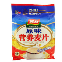 智力 营养燕麦片800g袋装 牛奶加钙 原味 中老年人即食冲饮早餐代餐粉 多种口味