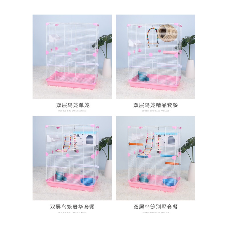 虎皮鸟笼牡丹玄凤珍珠鸟文鸟小鸟笼八哥绣眼靛颏笼子大型豪华别墅高清大图