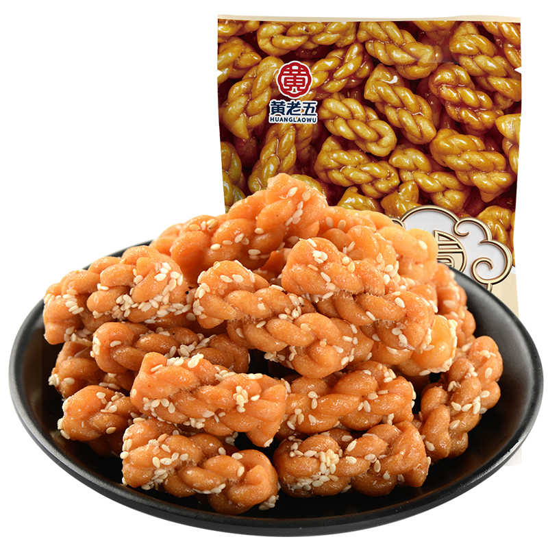 黄老五小麻花原味408g*2 网红零食四川特产传统手工糕点小麻花