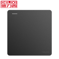 [美学大板]德力西DELIXI官方旗舰店 86型磨砂黑纯平大板USB五孔一开16A电源家用开关插座面板