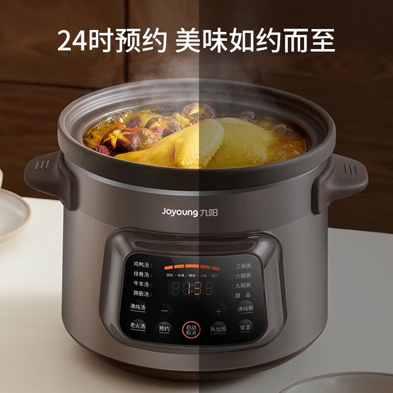 九阳 GD305 电炖锅3L大容量电炖锅炖汤锅煲汤锅燕窝炖锅煮粥锅可预约高清大图