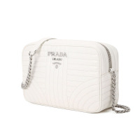 预订 PRADA 普拉达 Diagramme 相机包 单肩包 斜挎包 字母LOGO绗缝皮1BH083