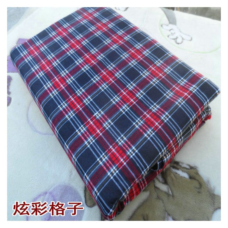 多规格纯棉绒布被套加厚单件1.8m冬季1.5单人被罩双人6x7全|炫彩格子纯棉绒布 160x200被套+同款枕套两只
