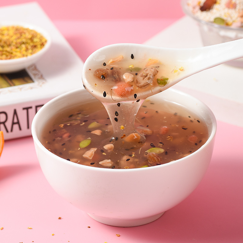 1瓶乡满菜桂花坚果藕粉500克水果坚果藕粉羹代餐坚果速溶颗粒藕粉