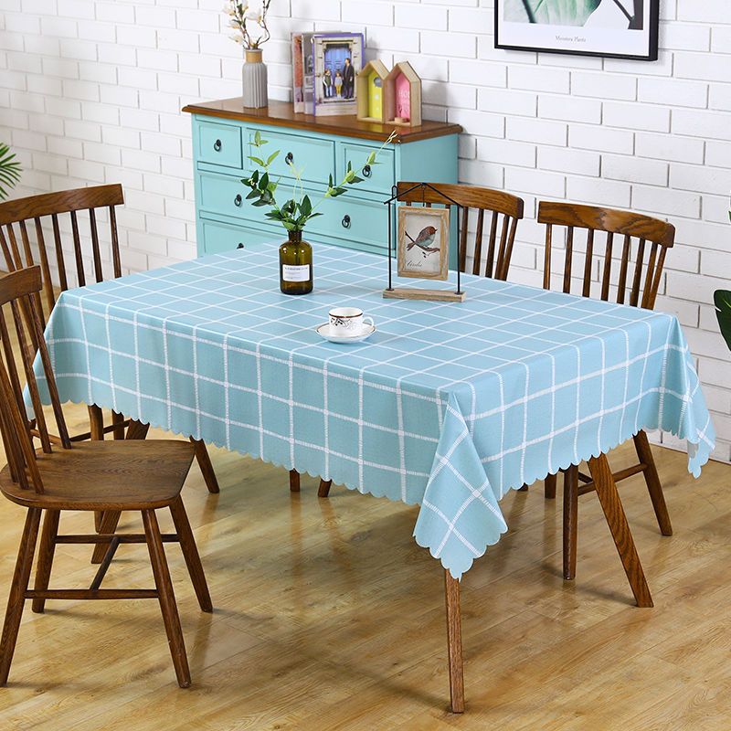 餐桌布布艺防水防烫防油免洗pvc茶几桌垫ins少女心长方形家用台布