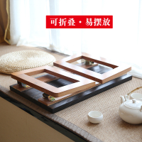 日式折叠桌飘窗小桌子榻榻米炕桌炕几地台桌阳台茶几茶桌小电脑桌_2 70*45*30cm【中号】