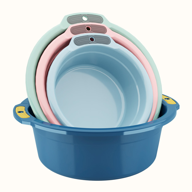 加厚脸盆家用塑料盆洗菜盆婴儿小盆子学生洗衣服洗衣洗脚盆Q3厨房高清大图