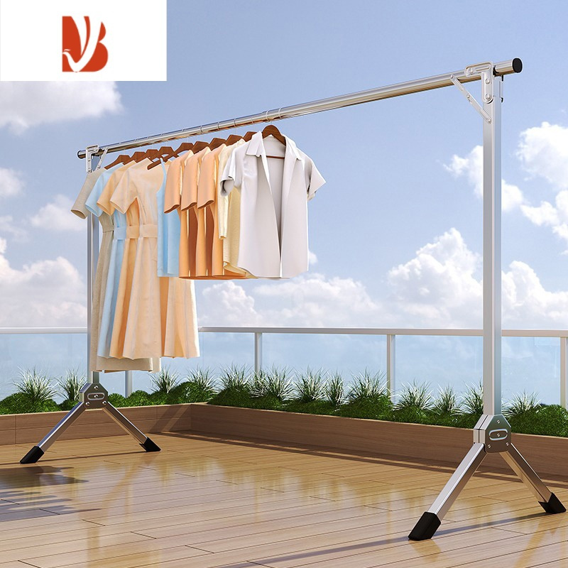 三维工匠简易晾衣架落地折叠家用卧室阳台晒衣架婴儿凉衣服挂架宿舍凉