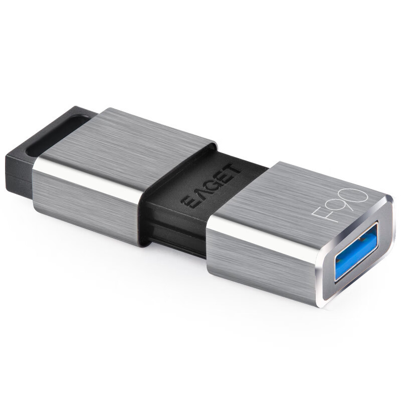 忆捷 (EAGET)F90 U盘 USB3.0 高速金属推拉式车载商务优盘 防尘防水防震 64GB高清大图