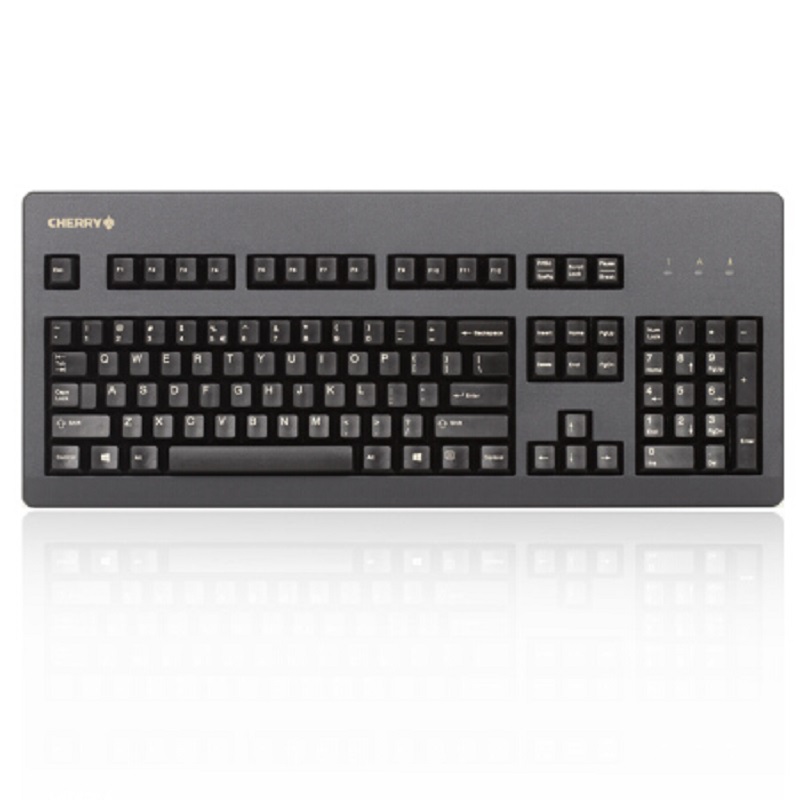 樱桃(Cherry)G80-3000LXCEU-2 游戏办公机械键盘 黑色 茶轴