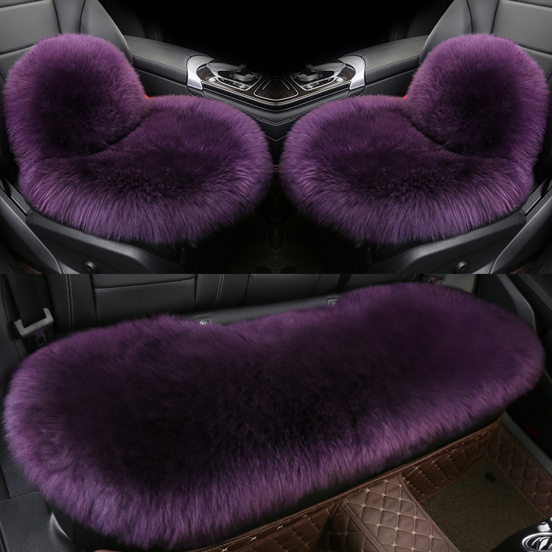 羊毛汽车坐垫冬季保暖奔驰glc200glc300glc260车垫皮毛一体gle350a180