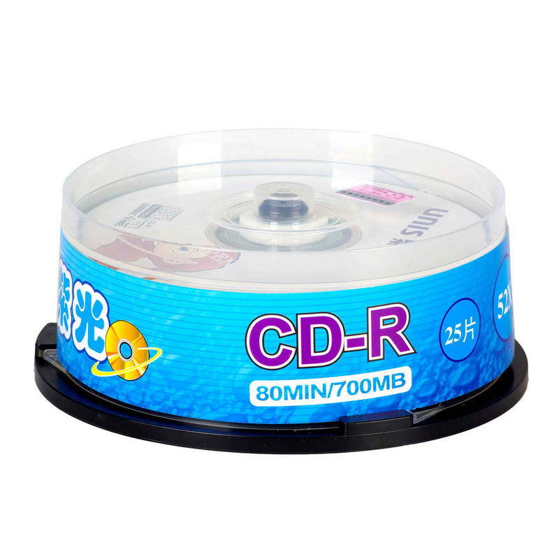 生肖CD-R 25片桶装+ 光盘袋 紫光CD-R刻录盘CD空白光盘CD刻录光盘VCD空白光盘儿童VCD光碟