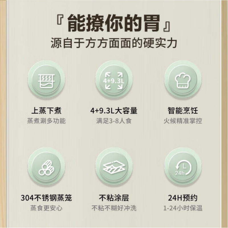荣事达多功能不锈钢电蒸锅RS-ZG13Q高清大图