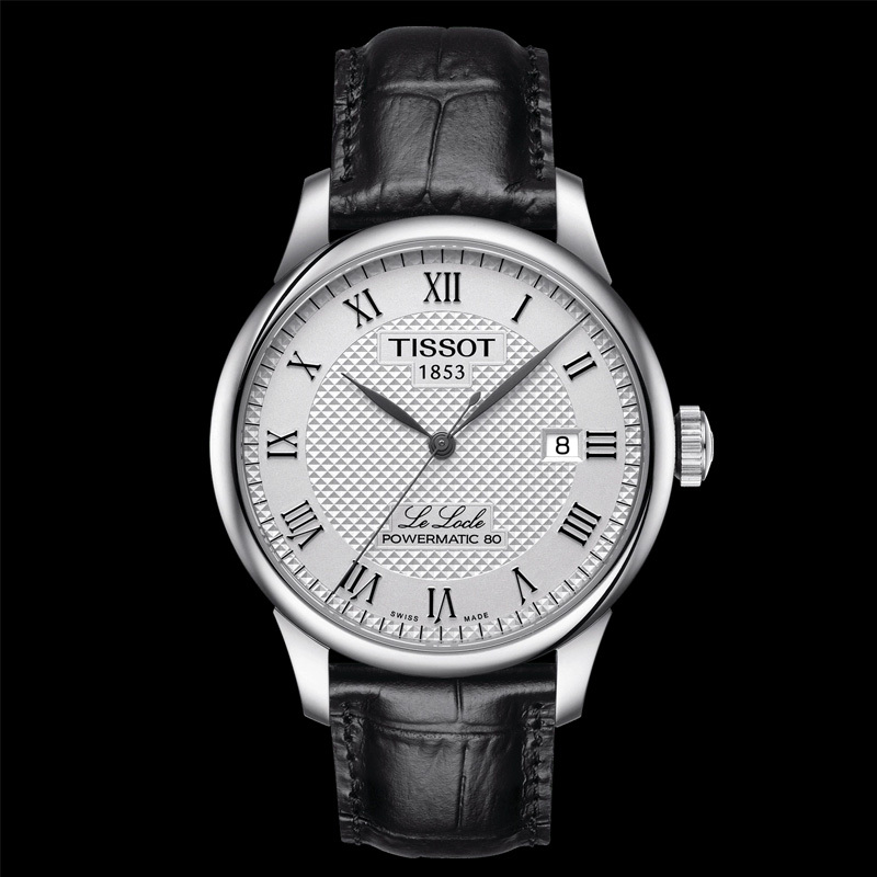 天梭tissot瑞士手表经典力洛克系列皮带机械商务男士手表送男友机械表