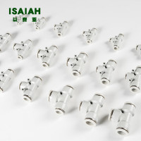 ISAIAH IPE04-A 4mm 正三通 三通接头 白色 （计价单位：个）