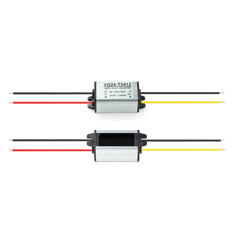 鹿途 24V转12V降压器2A/24W 货车大巴车车载影音倒车影像低音炮改装电源转换器直流模块