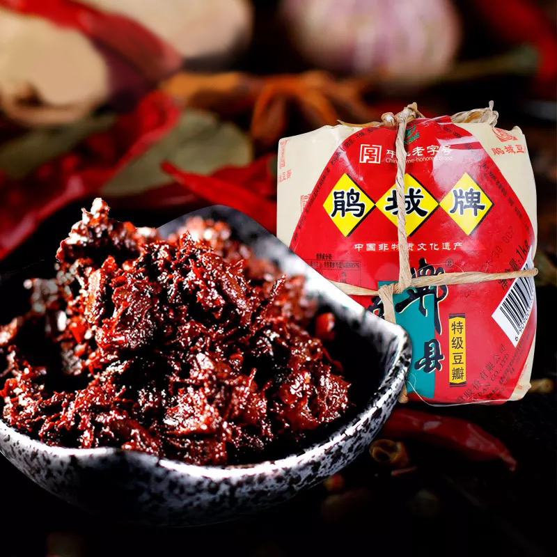 鹃城牌郫县豆瓣酱3年特级蚕豆瓣1000g正品炒菜专用四川特产袋装回锅肉