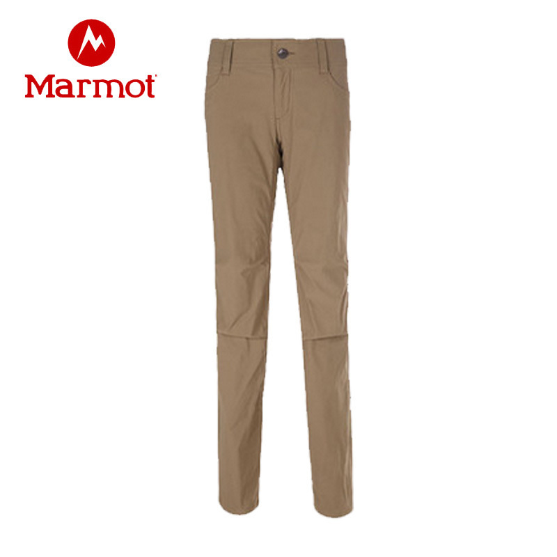 Marmot/土拨鼠春秋新款户外防泼水弹力超轻耐磨女式速干裤