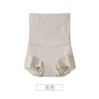 收腹内裤女2025新款强力收小肚子夏天薄款旗袍专用高腰提臀翘臀裤 灰色1 XL120-150斤