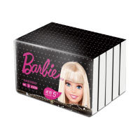 芭比(Barbie) 抽纸 经典倍韧系列 三层40抽5包大规格(长幅) 母婴适用 卫生纸
