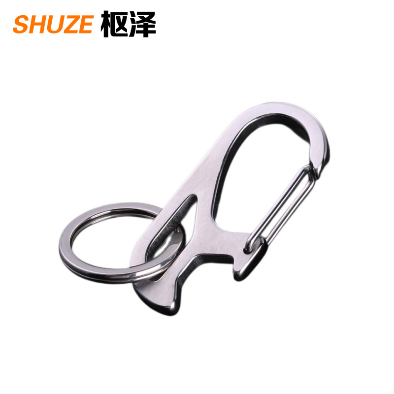 枢泽 不锈钢钥匙扣 8.2*3.2CM 个高清大图