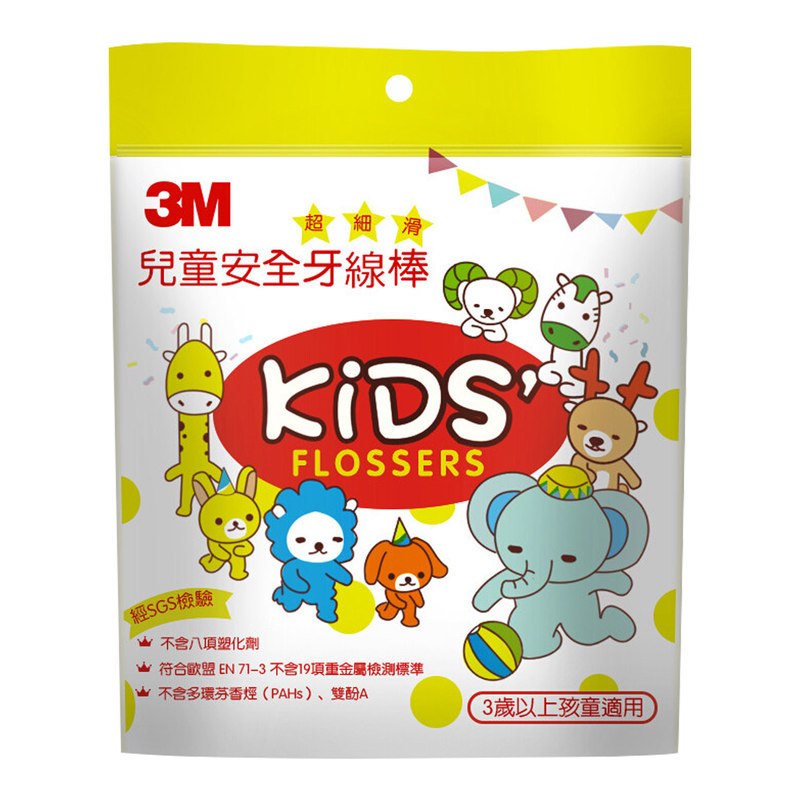 3M儿童牙线棒牙弓设计牙齿牙缝护理婴幼儿宝宝牙线38支×1包