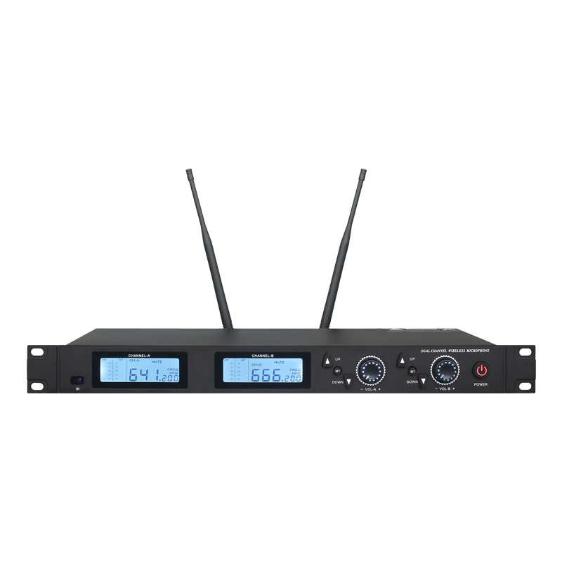 册视监控器材配件UHF调频无线麦克风一拖二UT-7002S套高清大图