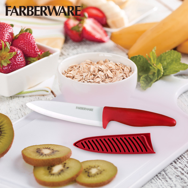 FARBERWARE美国生牌多功能陶瓷刀切菜刀瓜果刀厨师刀厨房工具刀中号
