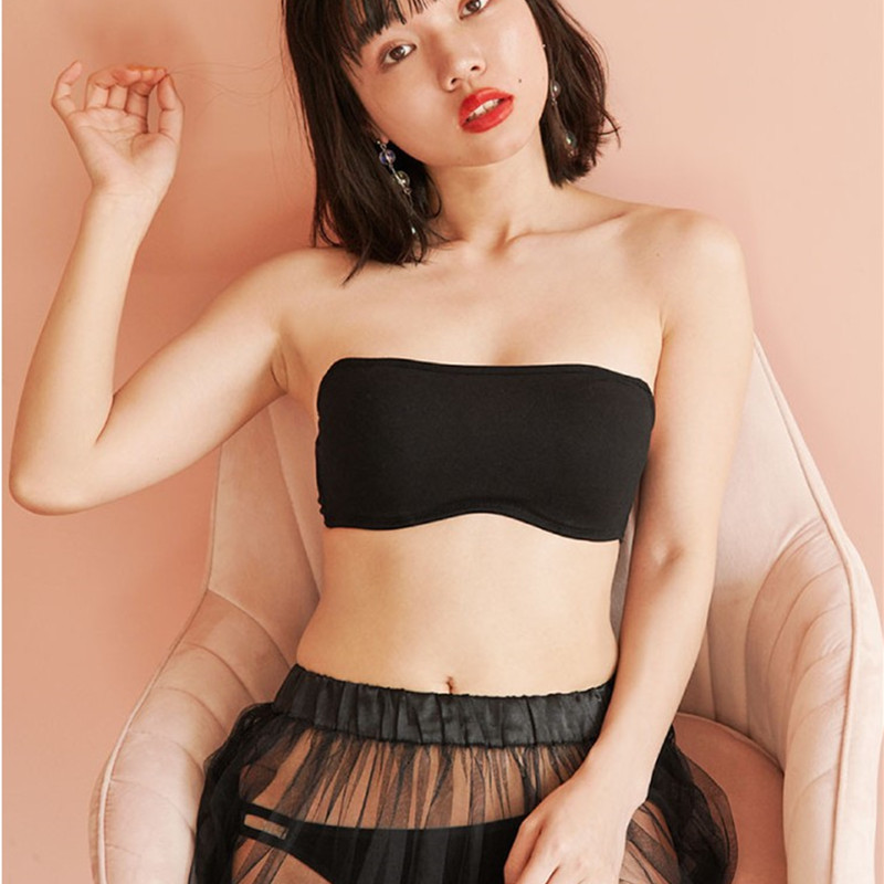 YUNWUXIN抹胸蜜桃派无肩带内衣女文胸聚拢上托防滑小胸加厚礼服美背防走光抹胸