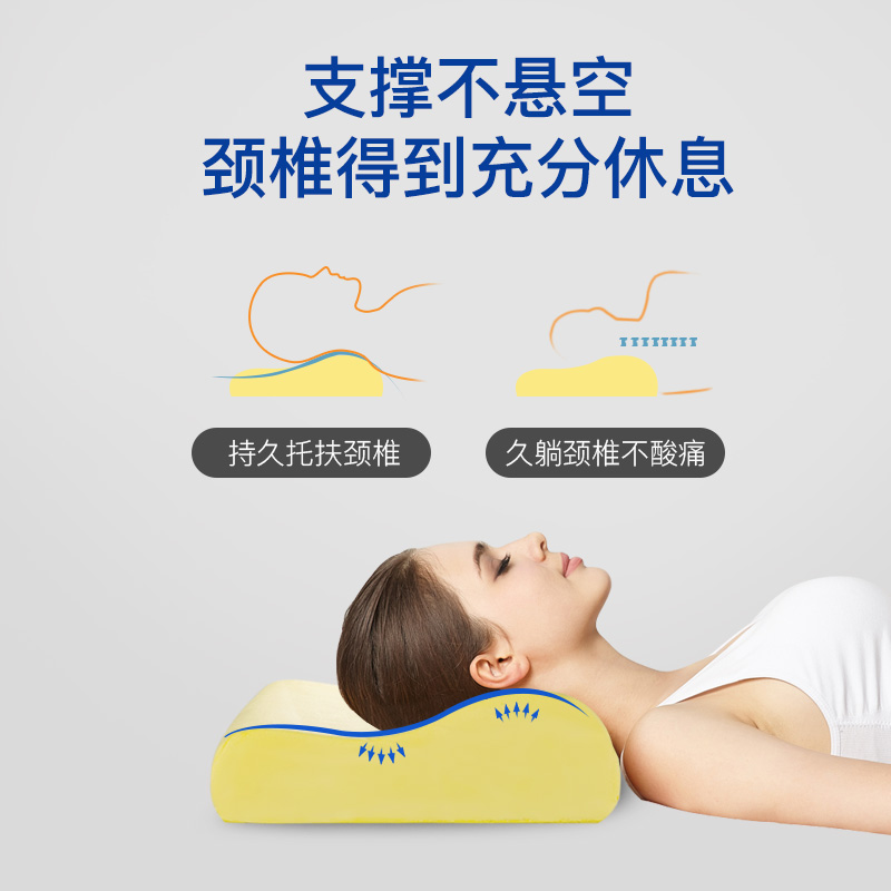 睡眠博士（AiSleep） 枕芯记忆枕 升级版B型慢回弹护颈枕豪华成人款颈椎枕高清大图