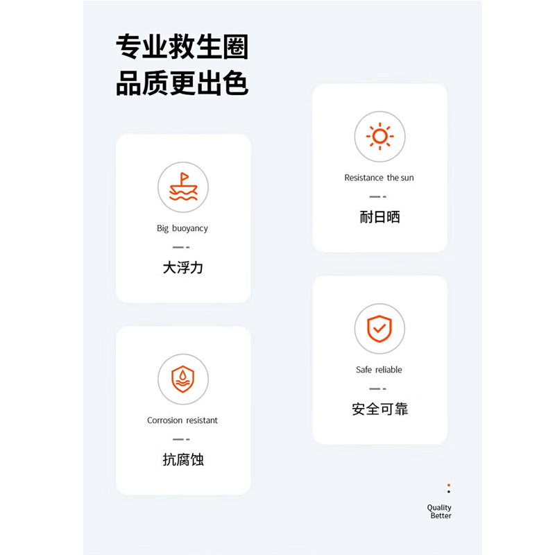 虎鲸安 HJ-CYJSQ4.3 船用塑料救生圈 4.3KG救生圈 单位:个高清大图