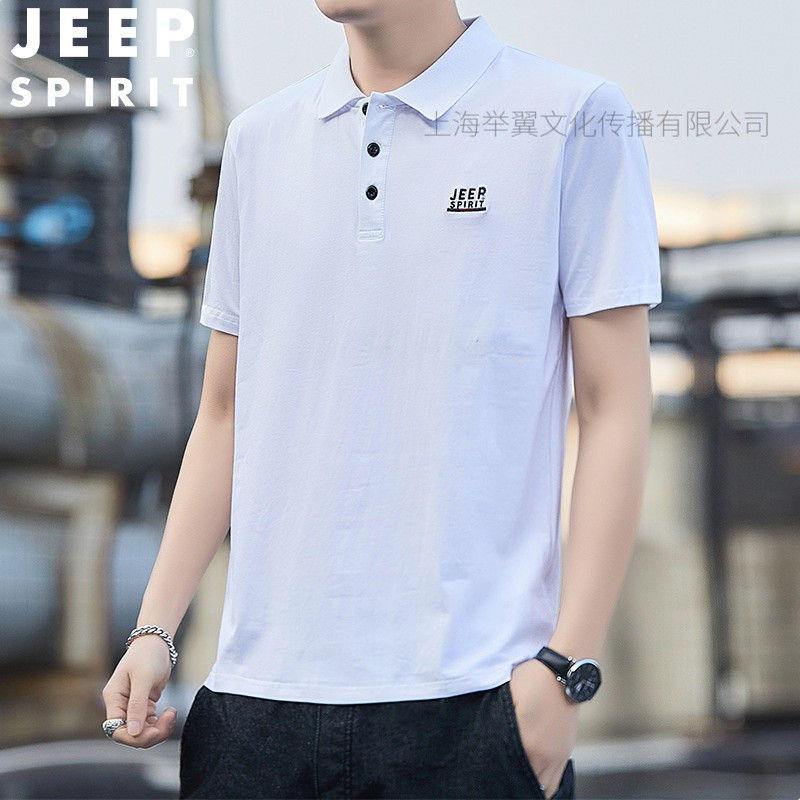 JEEP SPIRIT吉普男装正品牌短袖T恤男士翻领半袖棉polo衫高清大图