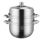 炊大皇蒸蒸日上三层蒸锅 不锈钢蒸锅三层复底 电磁炉通用加厚蒸锅30cm ZG30ZZRS!
