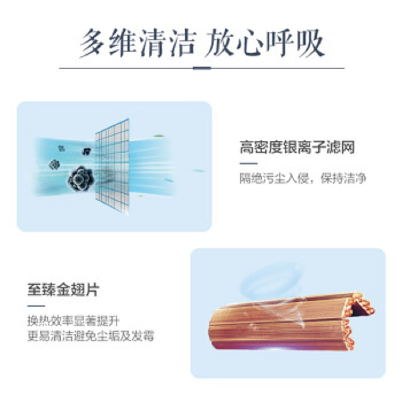 美的(Midea)新能效 KFR-26GW/BP2DN8Y-GC401(3) 大1匹 变频3级 空调挂机(XF)