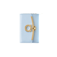 Ferragamo菲拉格慕女包奢侈品钥匙包牛皮翻盖金属扣22D151 0683331