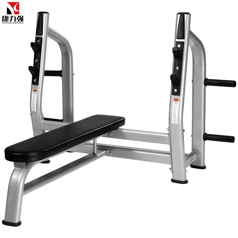 康力强FW728杠铃卧推架多功能家用商用哑铃举重床深蹲架杠铃训练器材卧推架+2.2米杆+60kg包胶片高清大图